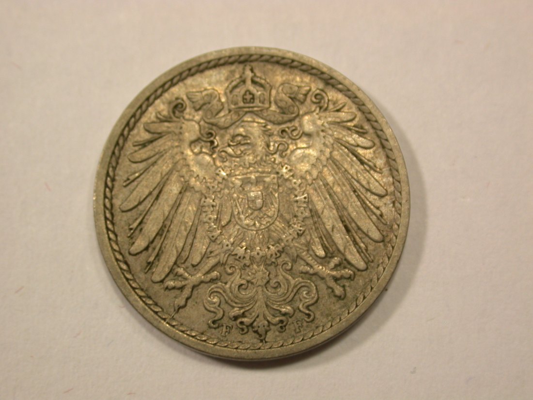  G13 KR  5 Pfennig 1915 F in ss+  Originalbilder   