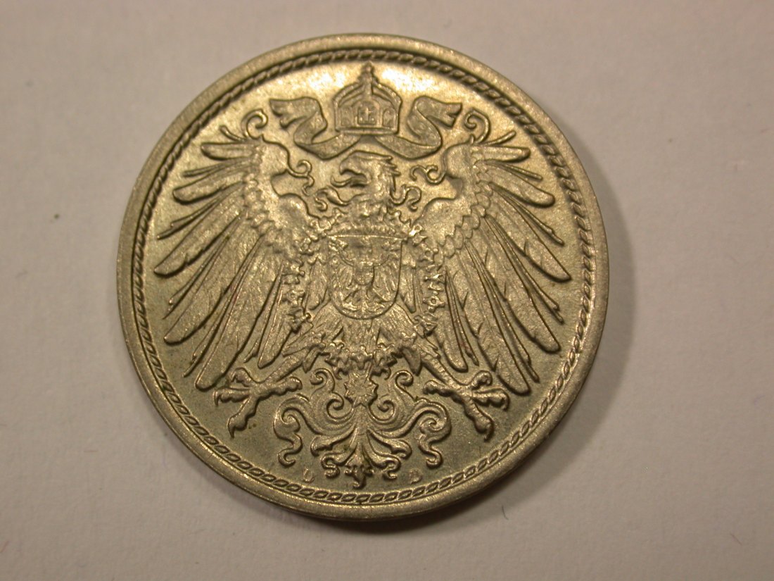 G13 KR  10 Pfennig  1902 D in vz-st/f.st Flecken  Originalbilder   