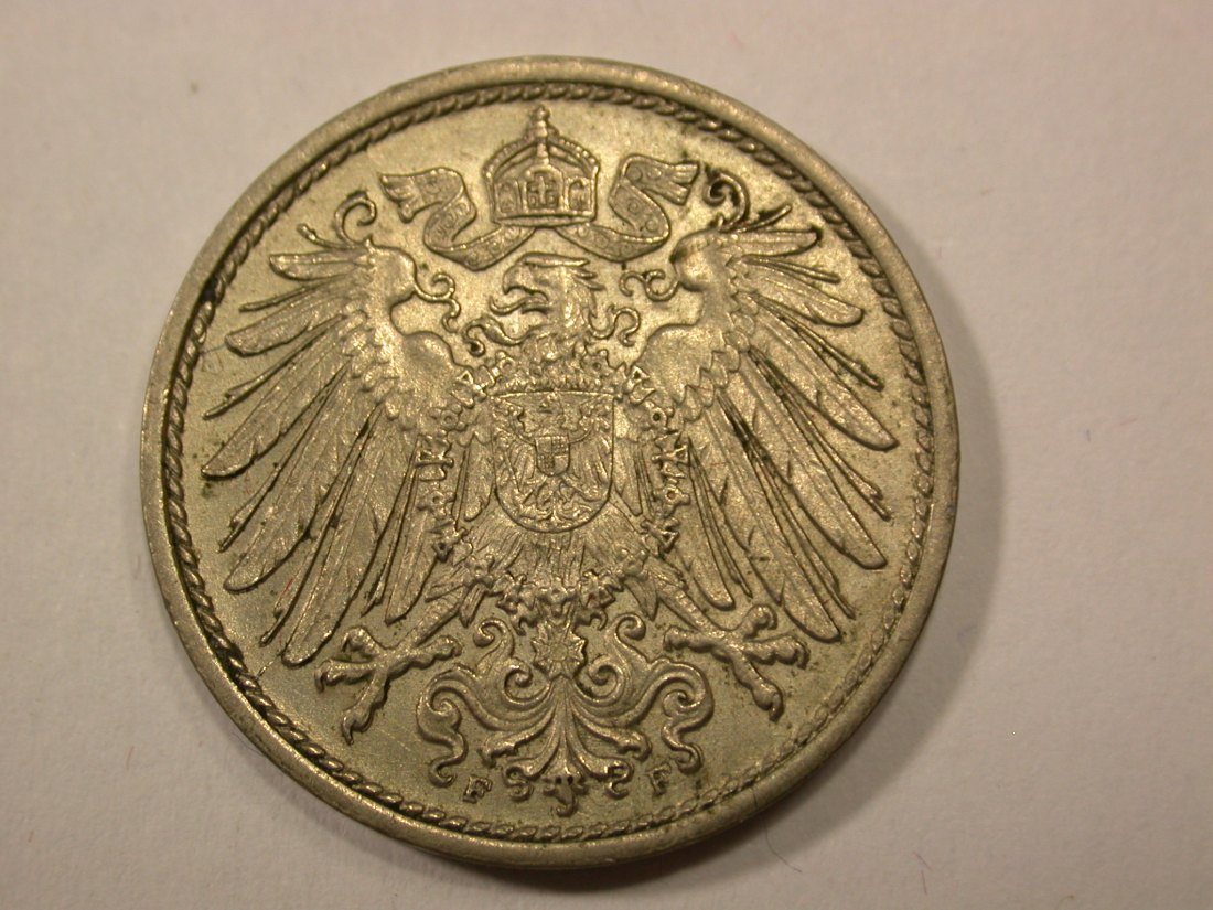  G13 KR  10 Pfennig  1901 F in f.st  Originalbilder   