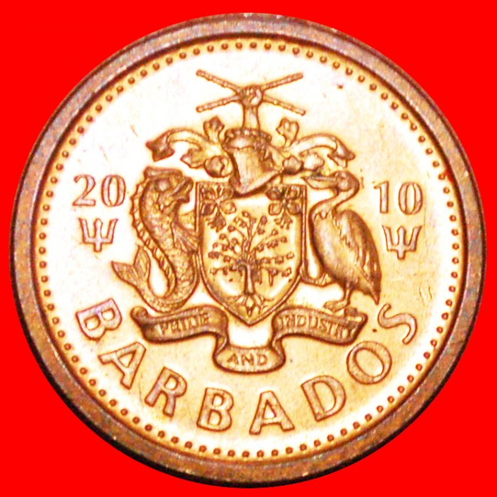  * GROSSBRITANNIEN (2007-2012): BARBADOS ★ 1 CENT 2010 uSTG STEMPELGLANZ! OHNE VORBEHALT!   