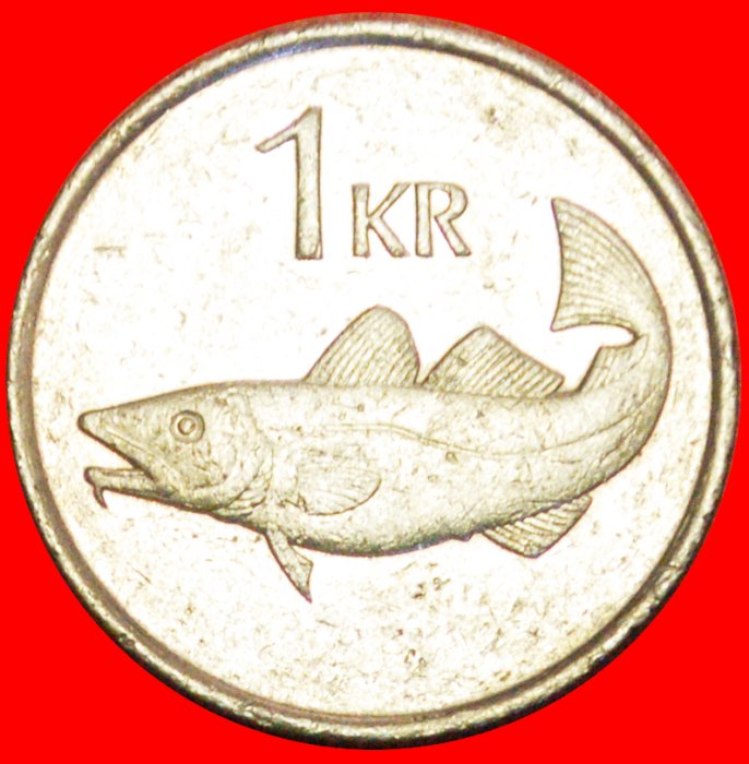  * GROSSBRITANNIEN FISCH (1981-1987): ISLAND ★ 1 KRONA 1984! OHNE VORBEHALT!   