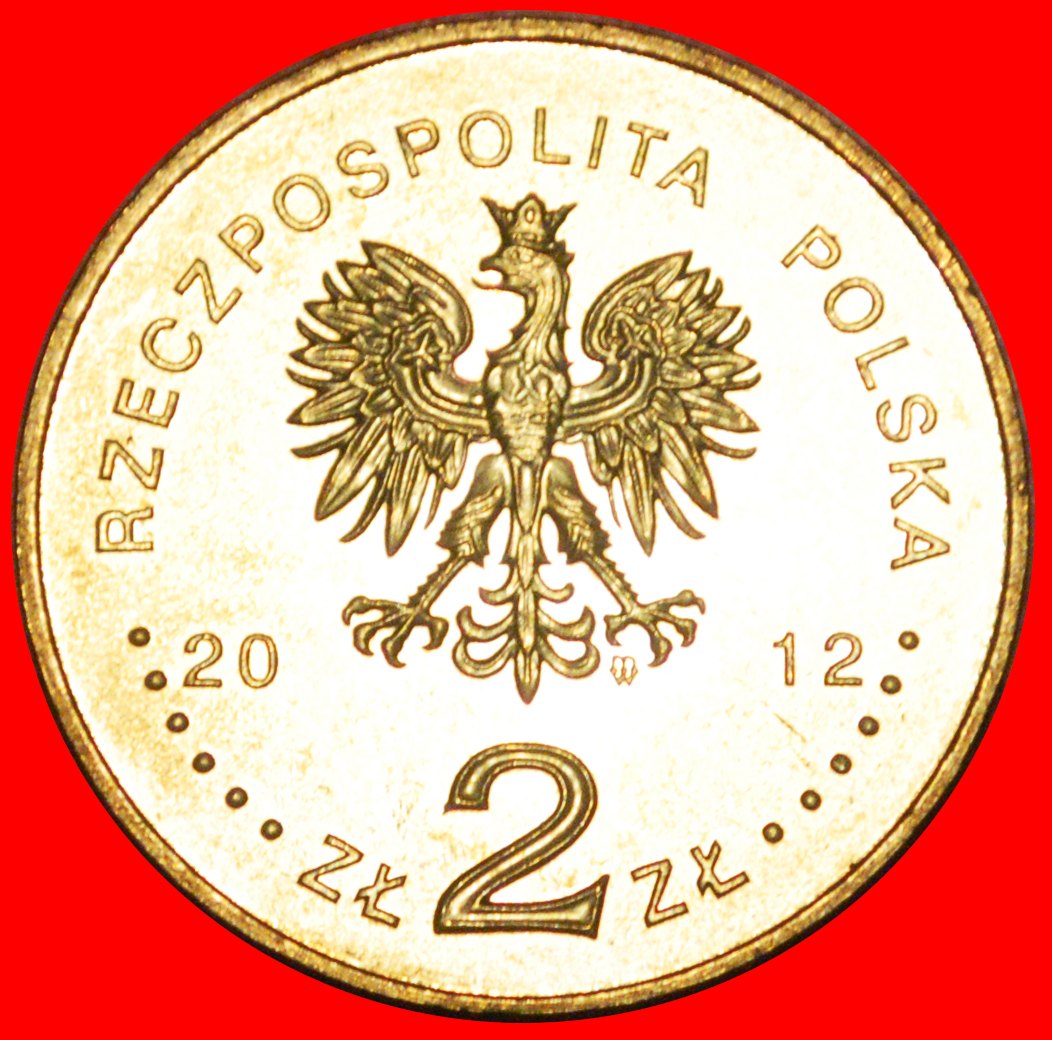  * SHIP and CROSS: POLAND ★ 2 ZLOTY 2012 NORDIC GOLD UNC MINT LUSTRE!  LOW START ★ NO RESERVE!   
