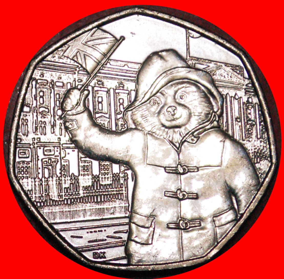 * BEAR AT PALACE: GREAT BRITAIN ★ 50 PENCE 2018 UNC MINT LUSTRE!★LOW START ★ NO RESERVE!