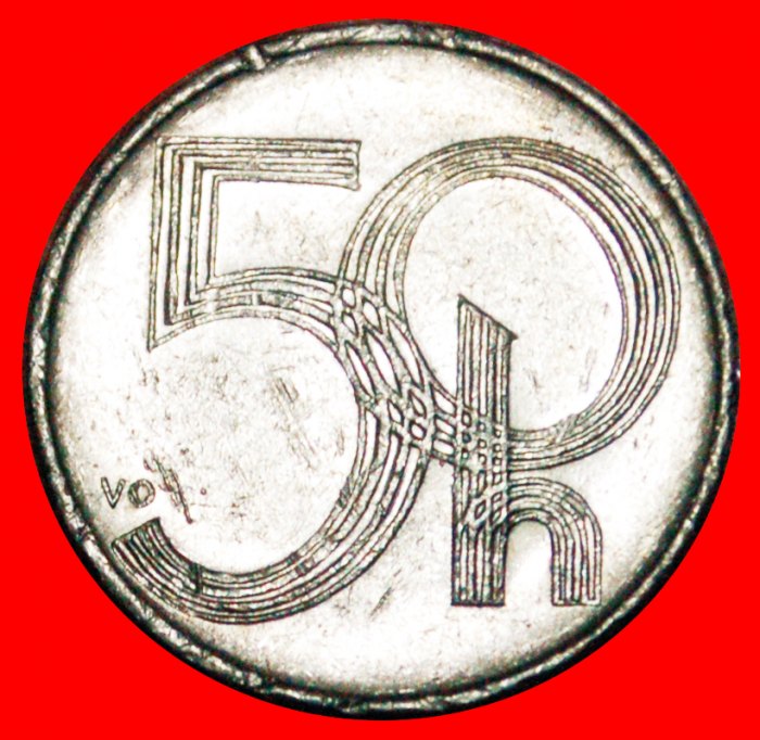 * LION (1993-2008): CZECH REPUBLIC ★ 50 HELLER 1996 MINT LUSTRE! ★LOW START ★ NO RESERVE!