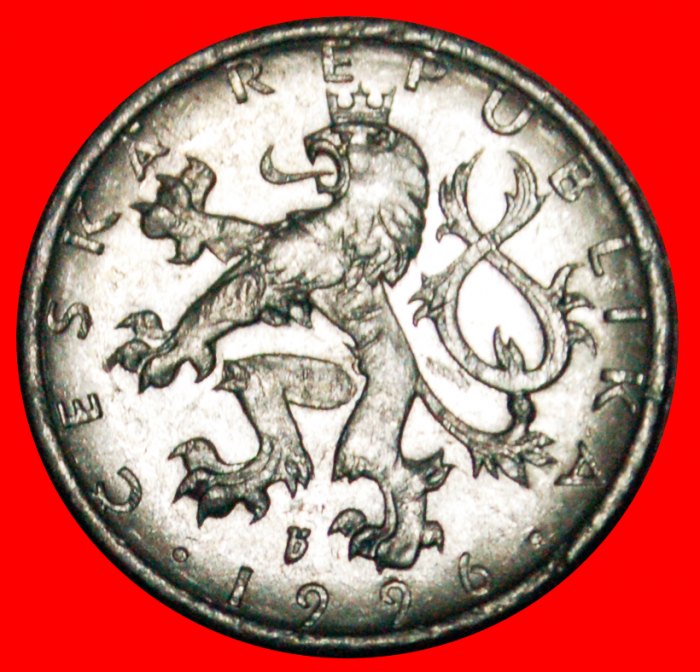  * LION (1993-2008): CZECH REPUBLIC ★ 50 HELLER 1996 MINT LUSTRE! ★LOW START ★ NO RESERVE!   