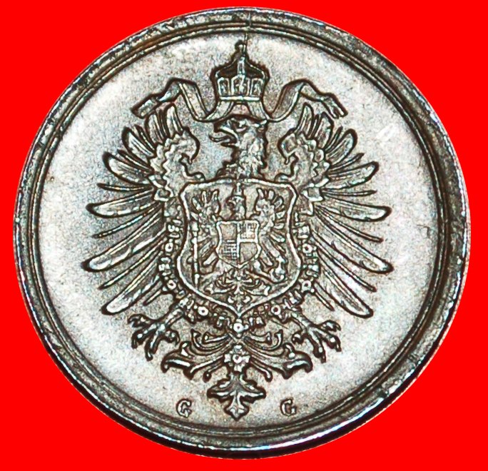  * ERSTER ADLER (1873-1889): DEUTSCHLAND ★ 1 PFENNIG 1887G SELTEN!   OHNE VORBEHALT!   