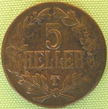  Deutsch Ostafrika, Tabora, 5 Heller 1916 T, J 723   