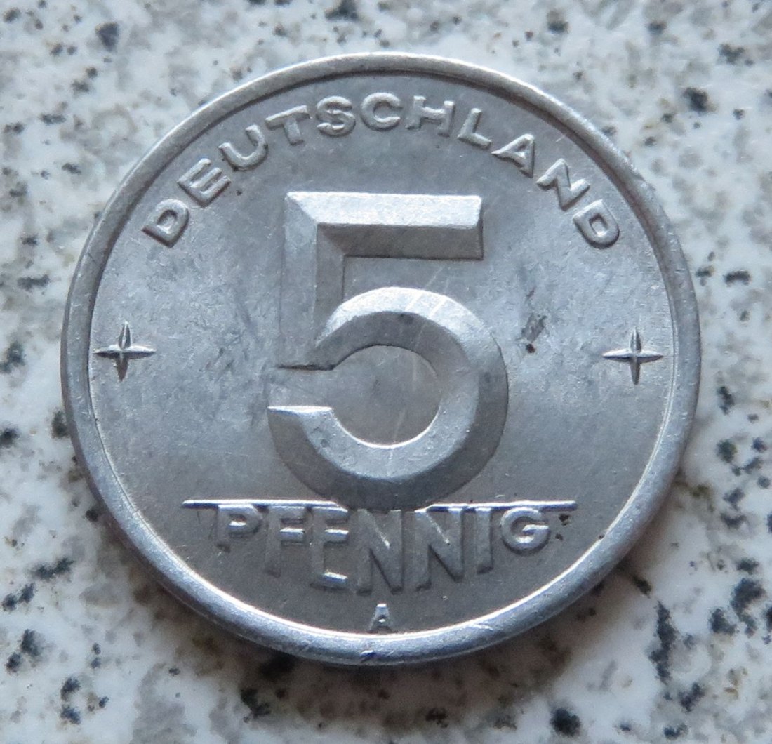  DDR 5 Pfennig 1948 A, Erhaltung   