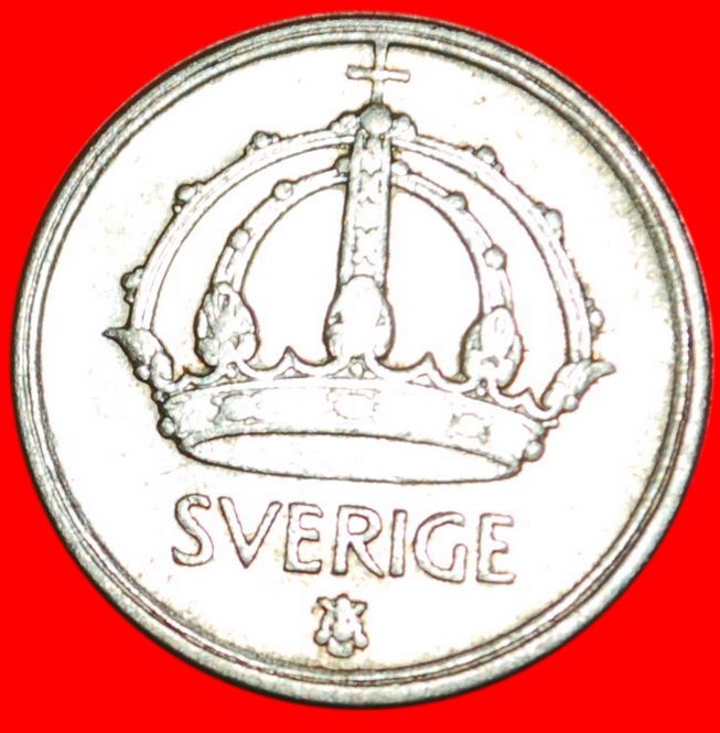  * SILVER: SWEDEN ★25 ORE 1950TS! GUSTAV V (1907-1950) LOW START ★ NO RESERVE!   