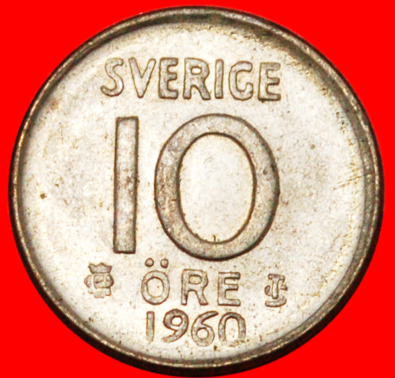  * SILBER: SCHWEDEN ★ 10 OERE 1960 uSTG! OHNE VORBEHALT!   