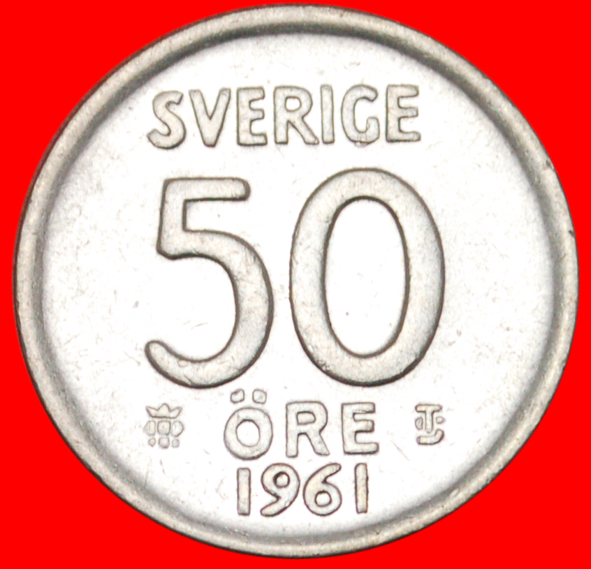  * SILBER: SCHWEDEN ★ 50 OERE 1961! OHNE VORBEHALT!   