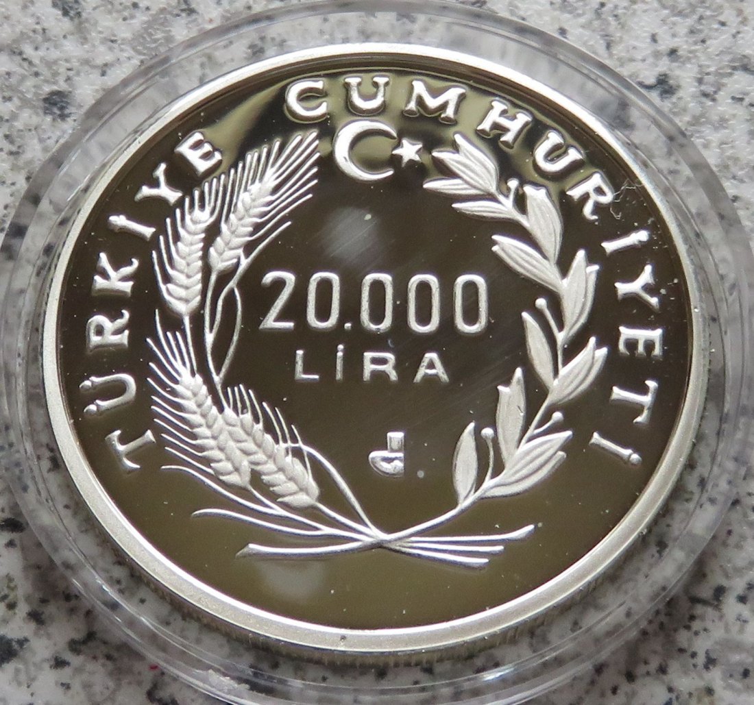  Türkei 20.000 Lira 1990, Auflage 12.959 Stück   