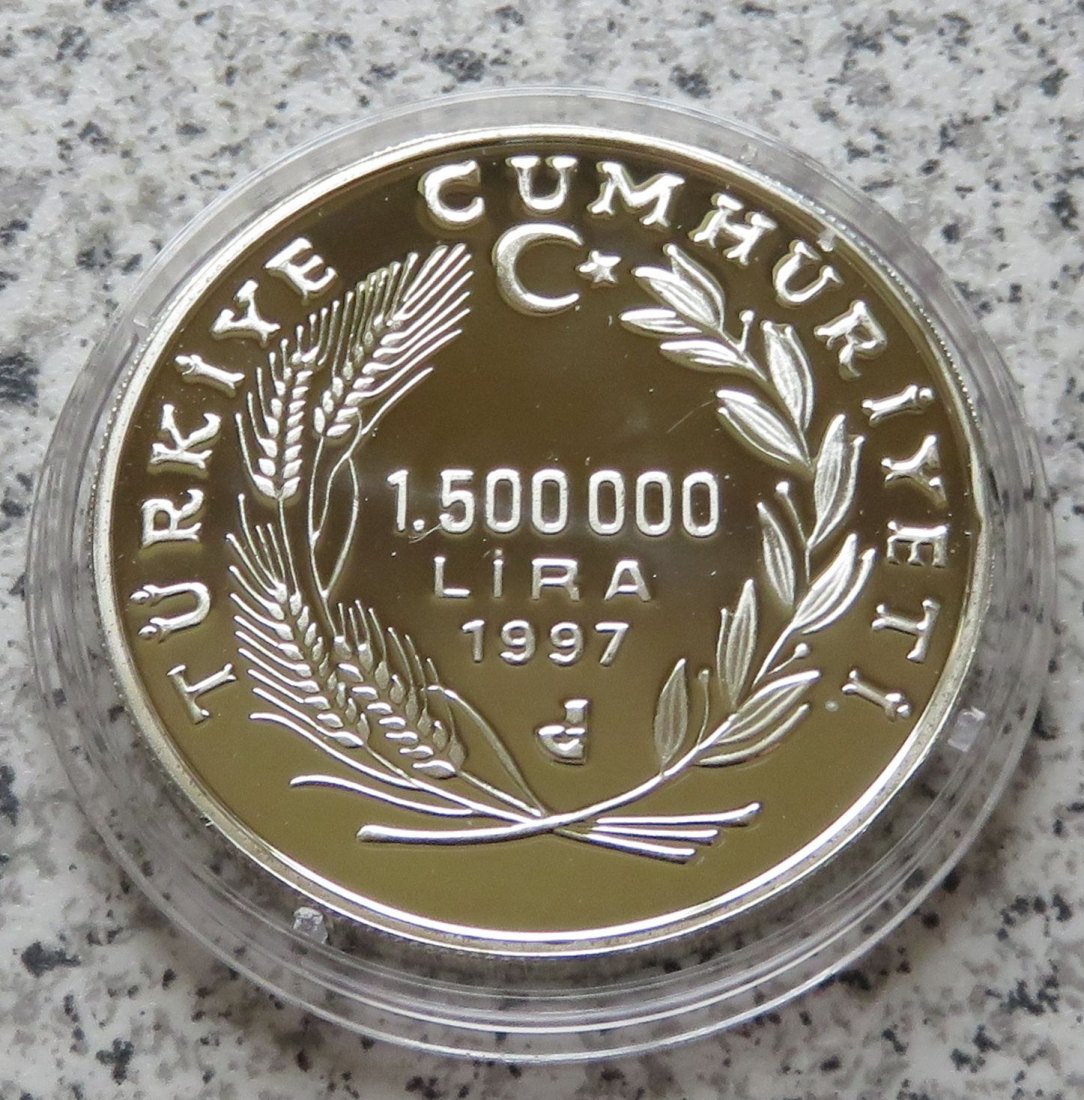  Türkei 1.500.000 Lira 1997, Auflage 10.492 Stück   