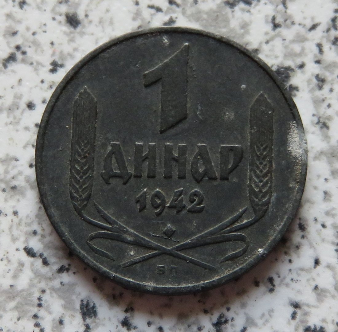  Serbien 1 Dinar 1942   