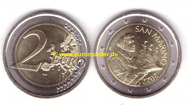 San Marino ...2 Euro Kursmünze...2022...unc.   