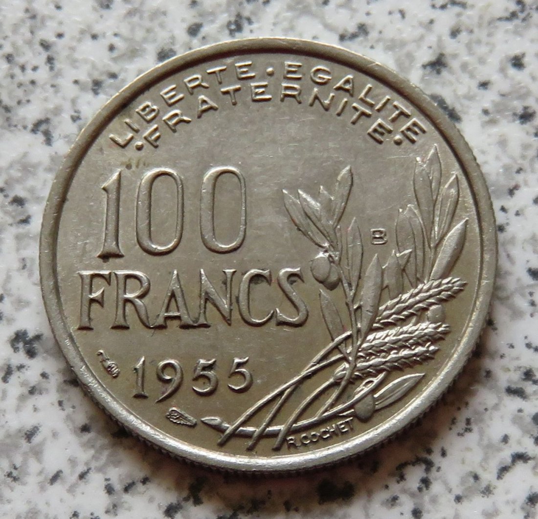  Frankreich 100 Francs 1955 B   