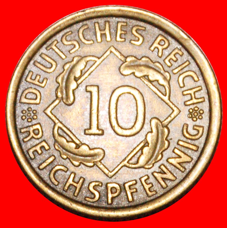  * THIRD REICH (1933-1945): GERMANY ★ 10 REICHSPFENNIGS 1933A RARE!★LOW START ★ NO RESERVE!   
