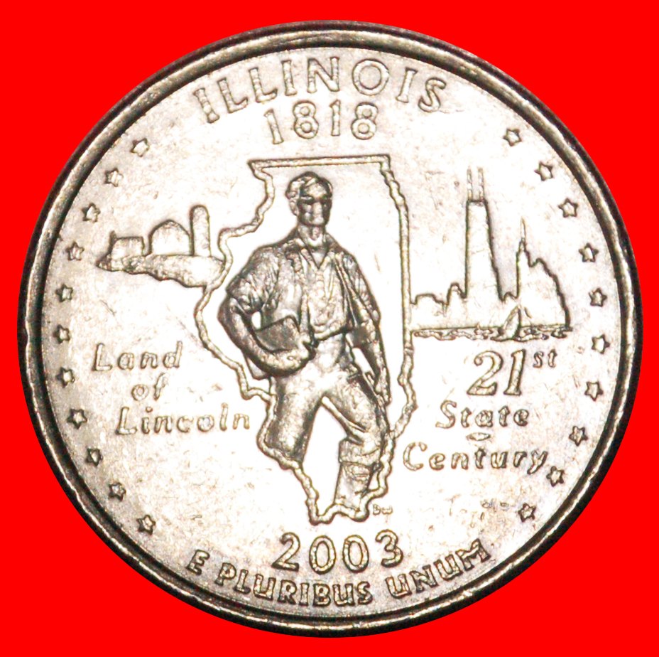 * LINCOLN 1818: VEREINIGTEN STAATEN USA ★ 1/4 DOLLAR 2003D WASHINGTON (1789-1797)!★OHNE VORBEHALT!