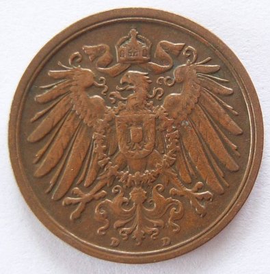  Deutsches Reich 2 Pfennig 1912 D Kupfer ss   