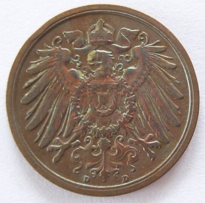  Deutsches Reich 2 Pfennig 1912 D Kupfer ss   