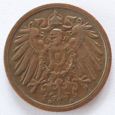  Deutsches Reich 2 Pfennig 1912 D Kupfer ss   