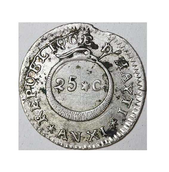 Haiti,25 Centime 1814