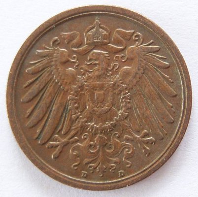  Deutsches Reich 2 Pfennig 1912 D Kupfer ss   