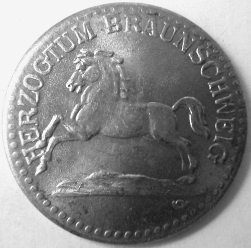 Braunschweig Herzogtum, 10 Pfennig 1920 Eisen, J N3a, Funck 56.5 a