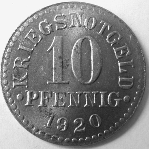  Braunschweig Herzogtum, 10 Pfennig 1920 Eisen, J N3a, Funck 56.5 a   
