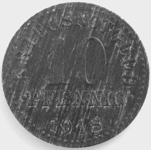  Braunschweig Herzogtum, 10 Pfennig 1918 Zink, J N3b, Funck 56.4   