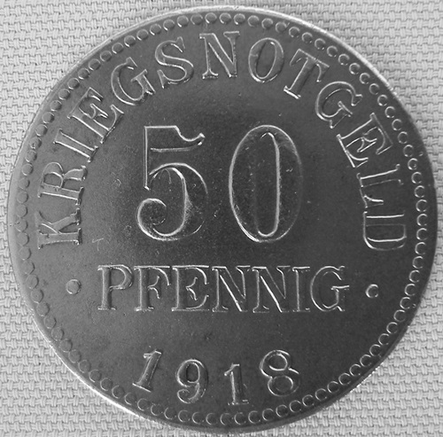  Braunschweig Herzogtum, 50 Pfennig 1918 Eisen, J N4, Funck 56.3 Aa   