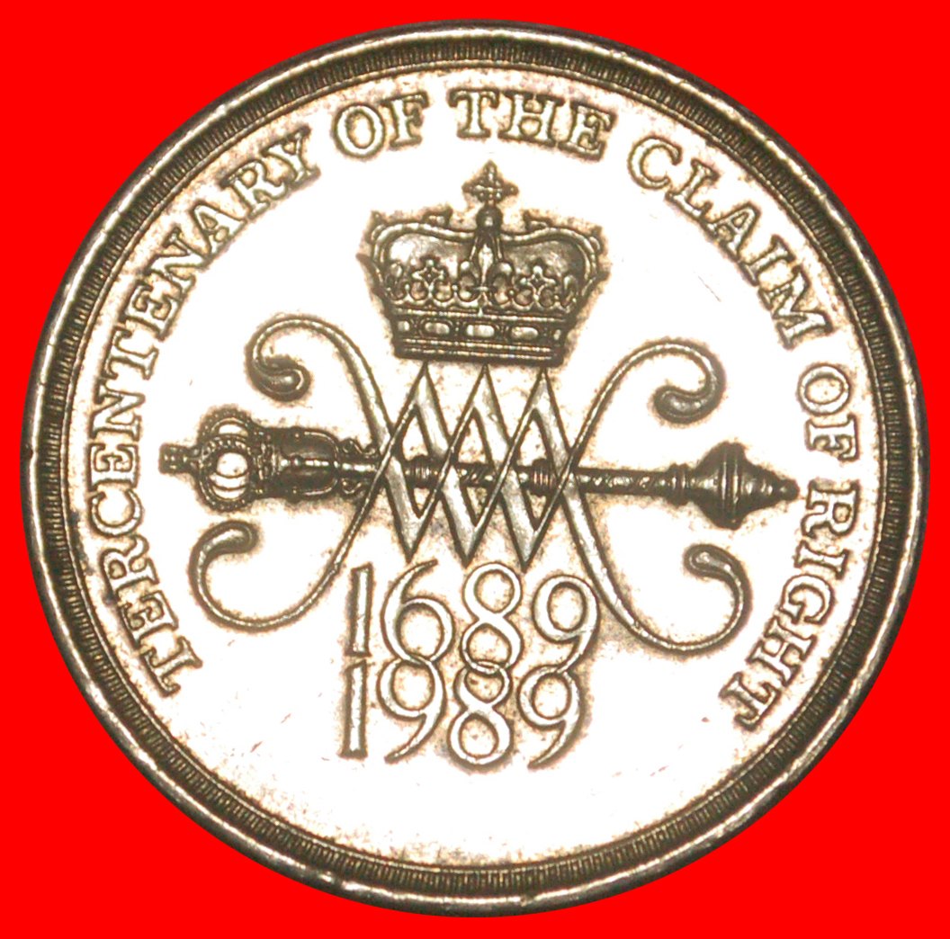 Ⰶ CLAIM: GROSSBRITANNIEN ★ 2 PFUND 1689-1989 UNGEWÖHNLICH! OHNE VORBEHALT!