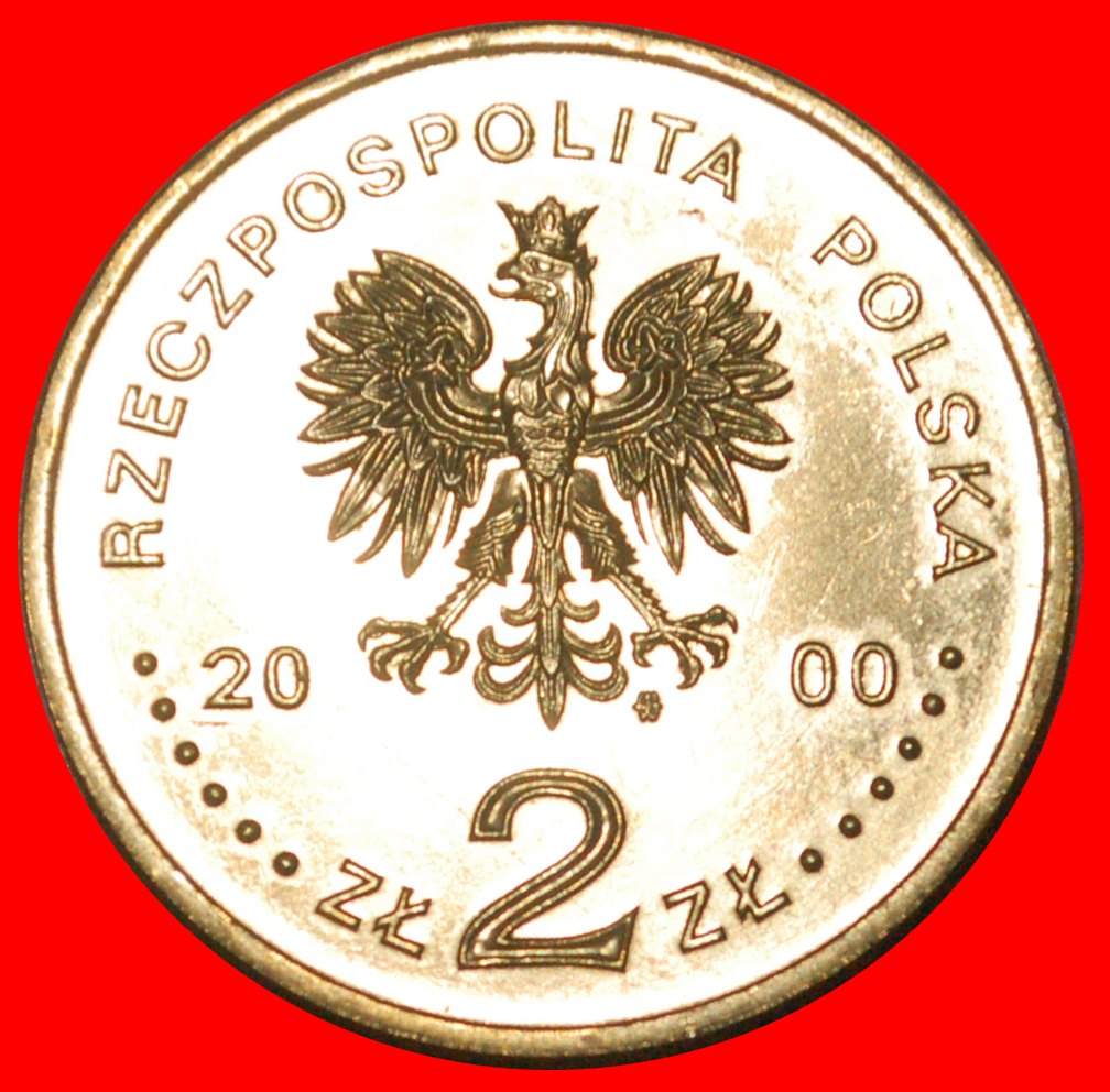  * SWORD: POLAND ★ 2 ZLOTY 2000 NORDIC GOLD UNC MINT LUSTRE SCARCE! LOW START ★ NO RESERVE!   