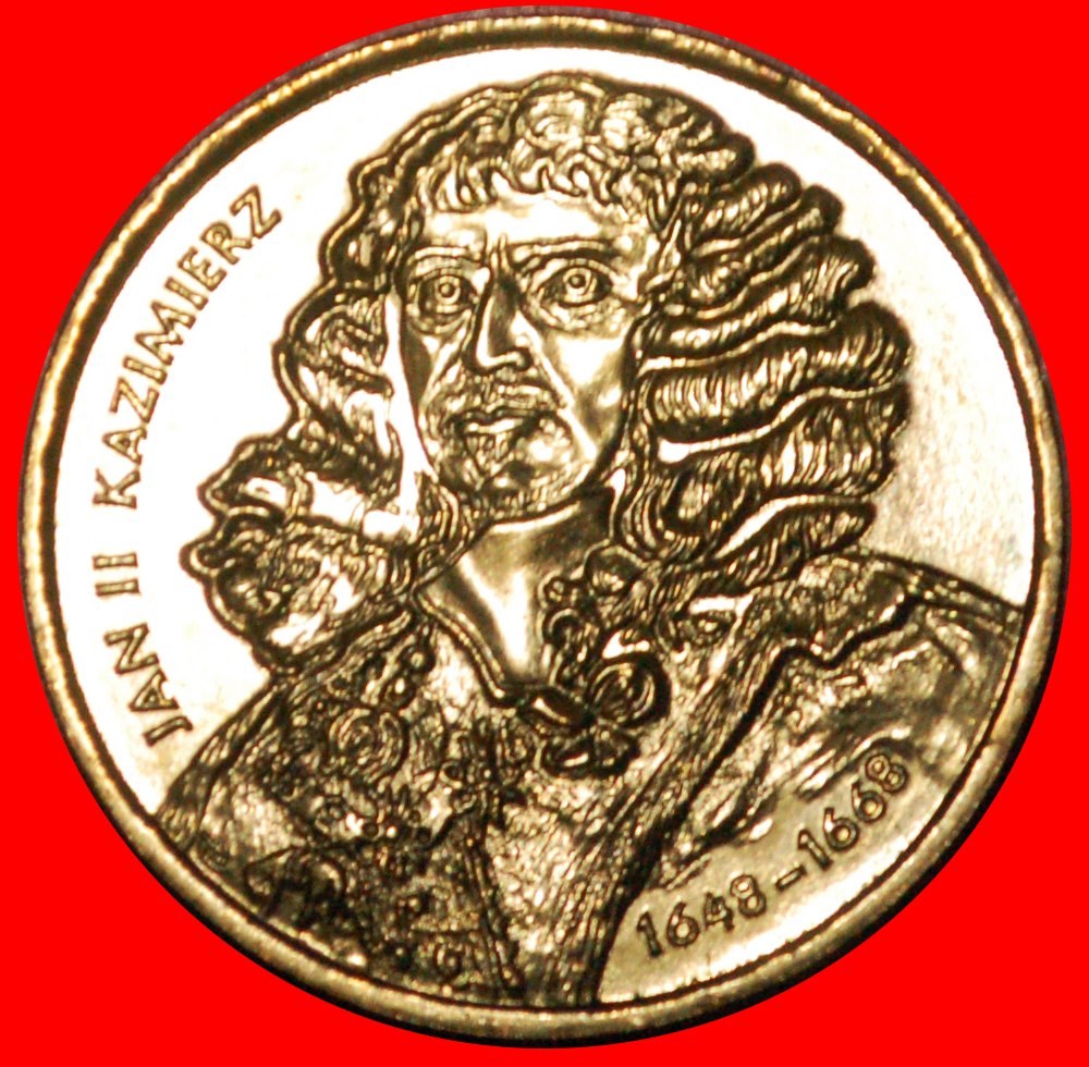 * JOHANN II. KASIMIR (1648-1668) VON russland: POLEN ★ 2 ZLOTY 2000 NORDISCHES GOLD ★OHNE VORBEHALT!