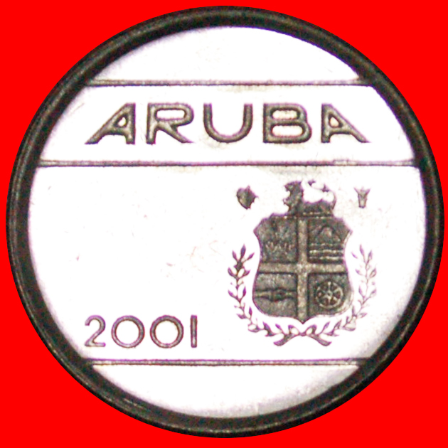  * NIEDERLANDE: ARUBA ★ 5 CENT 2001! uSTG STEMPELGLANZ! ★OHNE VORBEHALT!   