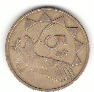  5 Dollars Namibia 1993 (F031)b.   