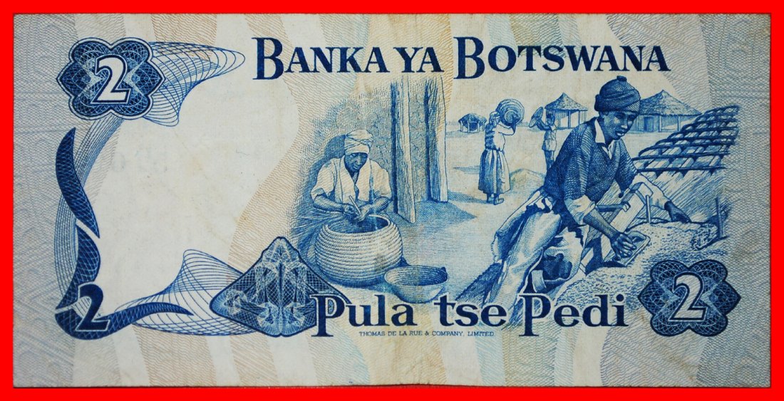  * GROSSBRITANNIEN: BOTSWANA ★ 2 PULA (1976) VZGL KNACKIG! UNGEWÖHNLICH!  OHNE VORBEHALT!   