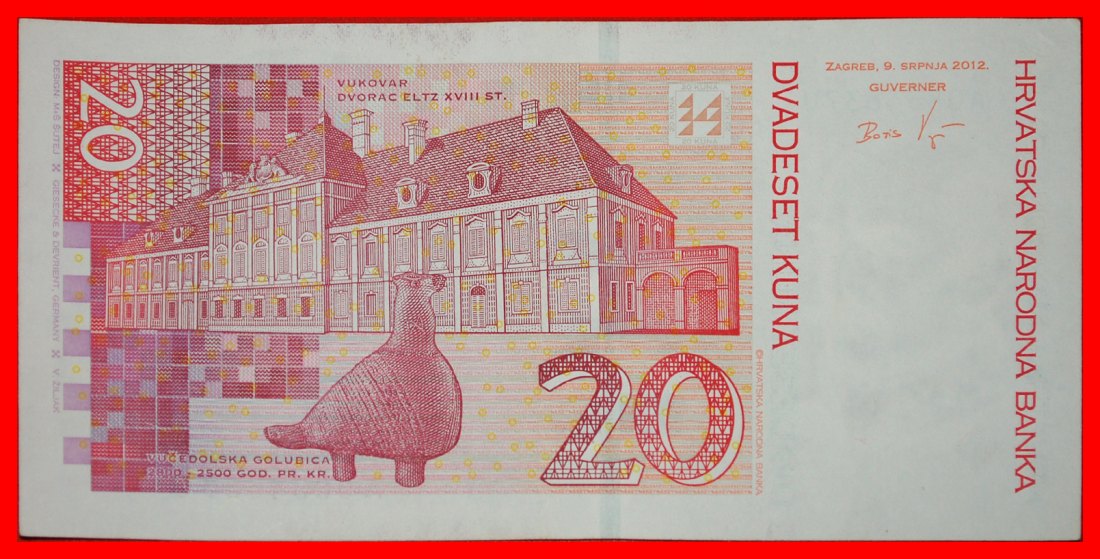  * DEUTSCHLAND: KROATIEN ★ 20 KUNA 2012! JELLACHICH (1801-1859)! uKFR KNACKIG! OHNE VORBEHALT!   