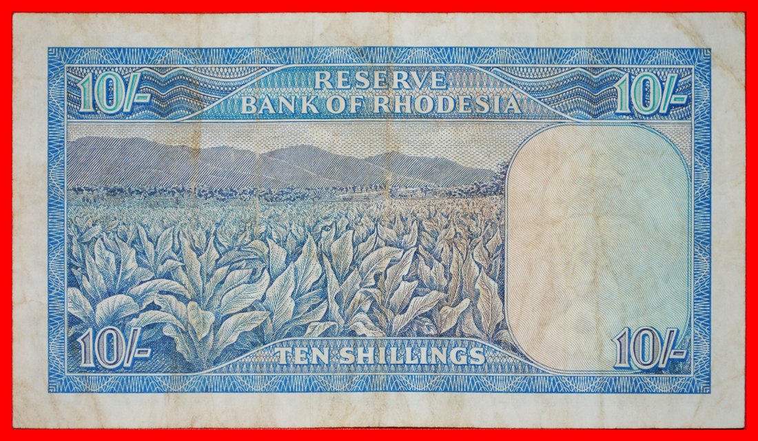  ~ RHODES (1853-1902): RHODESIEN von GROSSBRITANNIEN★10 SHILLINGS 1966 SELTEN★KNACKIG★OHNE VORBEHALT!   