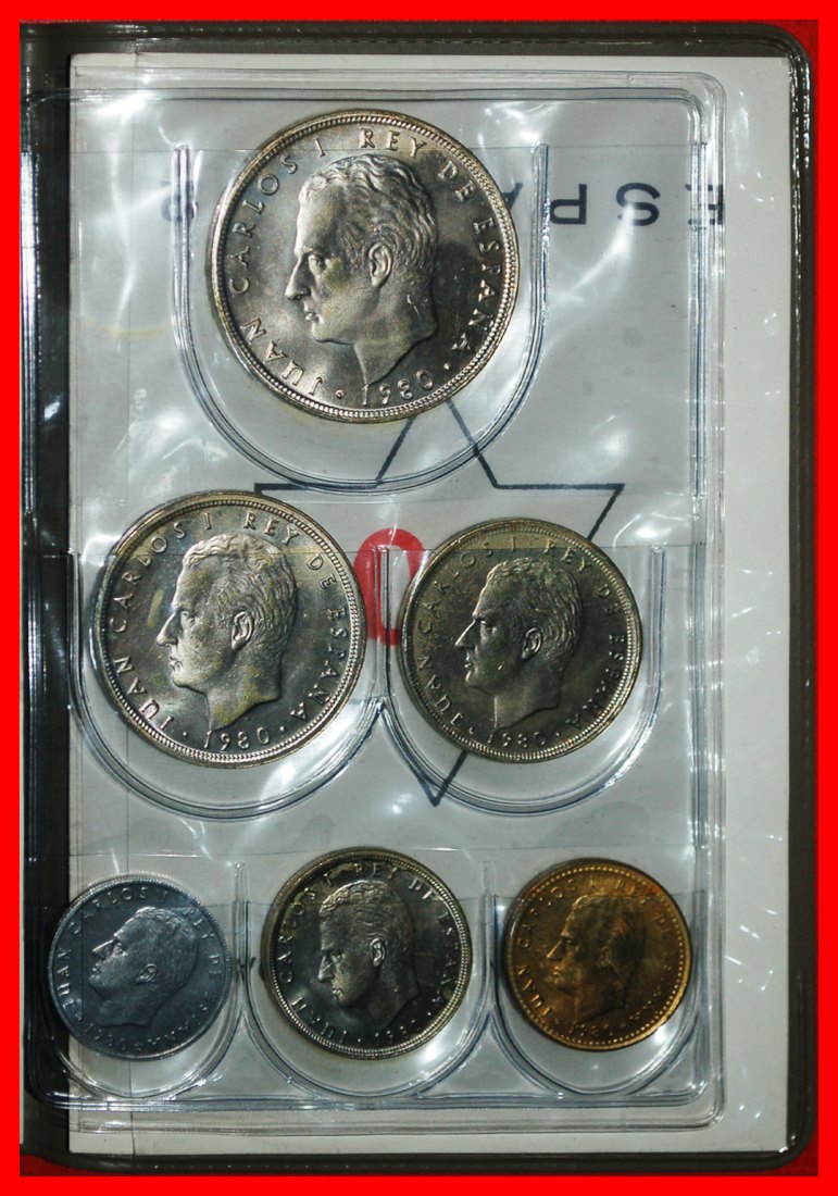  * FOOTBALL WORLD CUP 1982: SPAIN ★ SET 1980 6 COINS! JUAN CARLOS I 1975-2014★LOW START ★ NO RESERVE!   