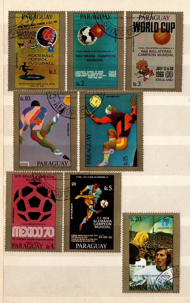 Paraguay Kompl.Satz Fußball-WM SELTEN /** Postfr. gest. (16 Werte) siehe auch scan.