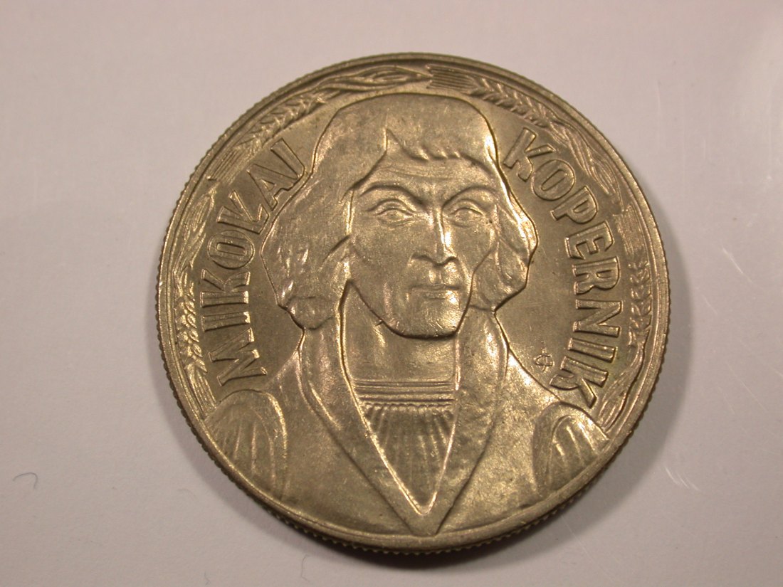 G14 Polen 10 Zloty 1968 Kopernikus in vz-st Originalbilder