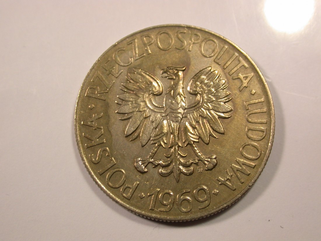  G14  Polen 10 Zloty Kosziusko 1969 in vz/vz+  Originalbilder   