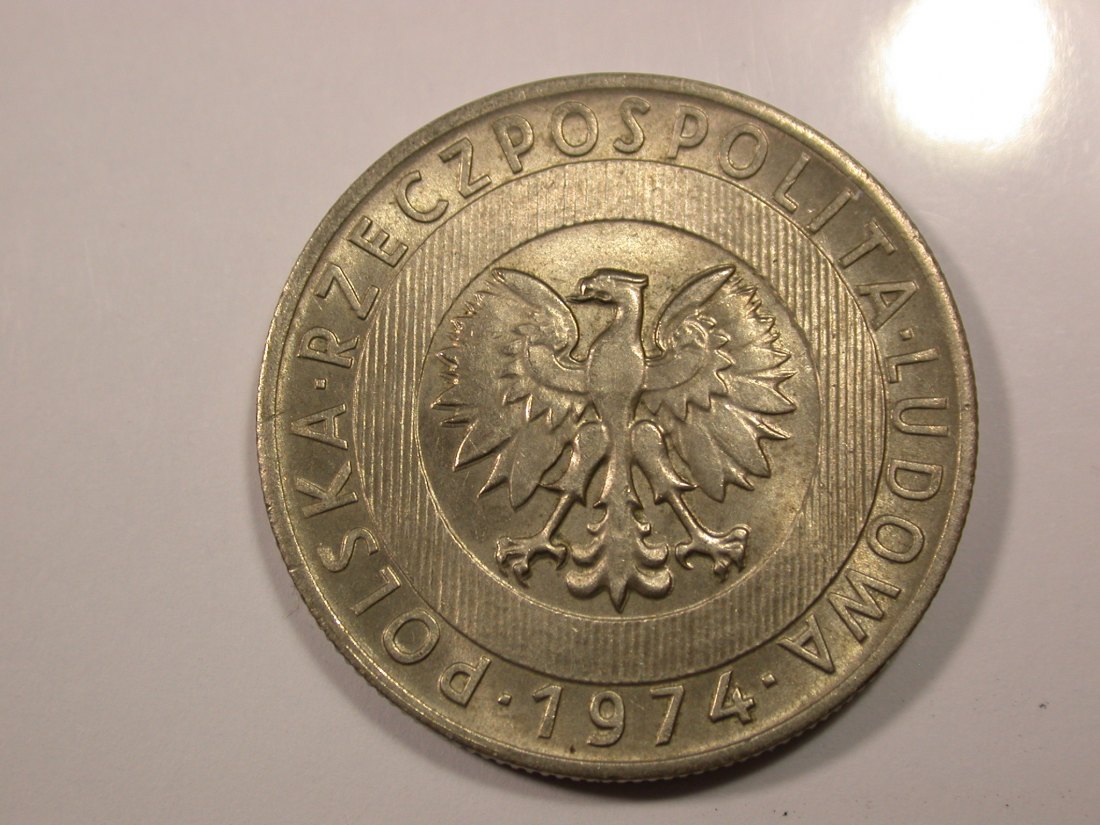  G14  Polen 20 Zloty 1974 in vz-st   Originalbilder   