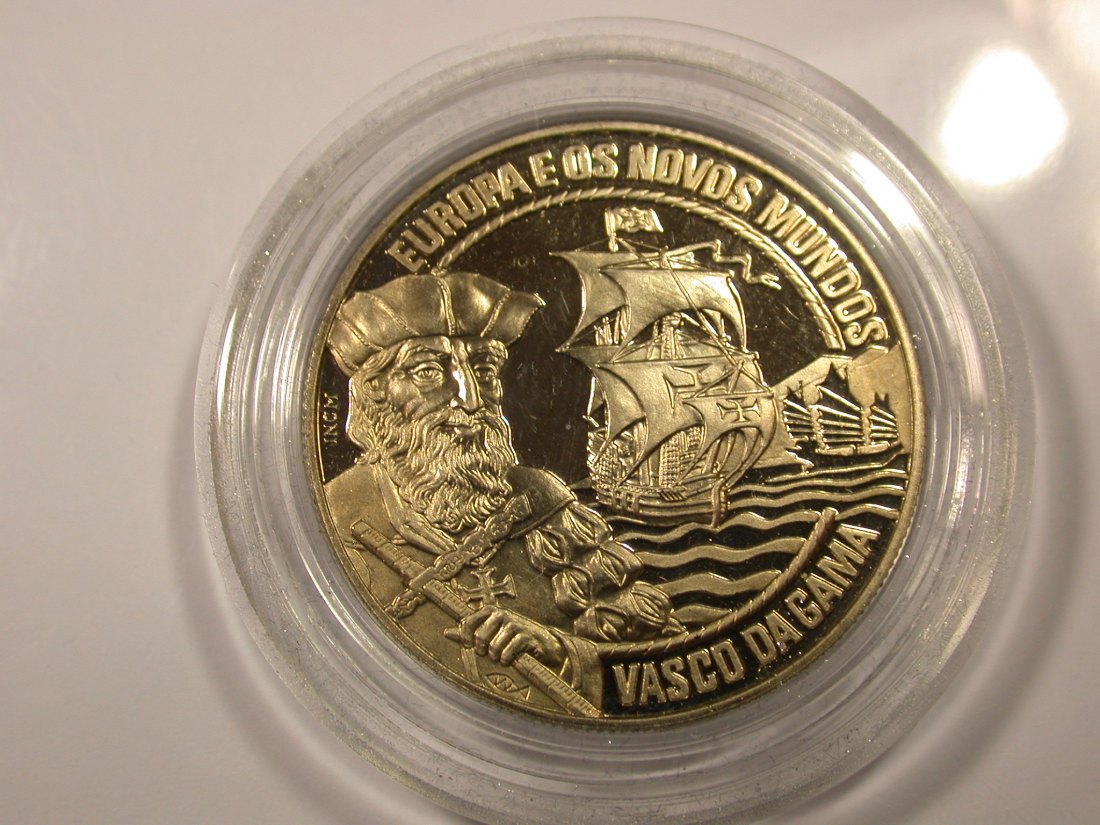 G14 Portugal 2,5 ECU 1996 Vasco da Gama in PP in Kapsel Originalbilder