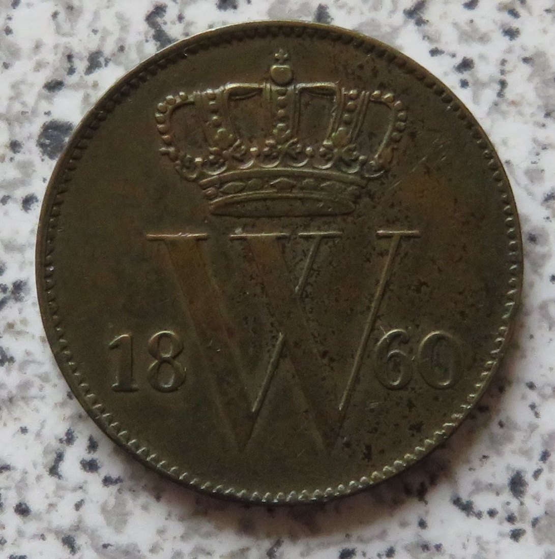  Niederlande 1 Cent 1860, besser   