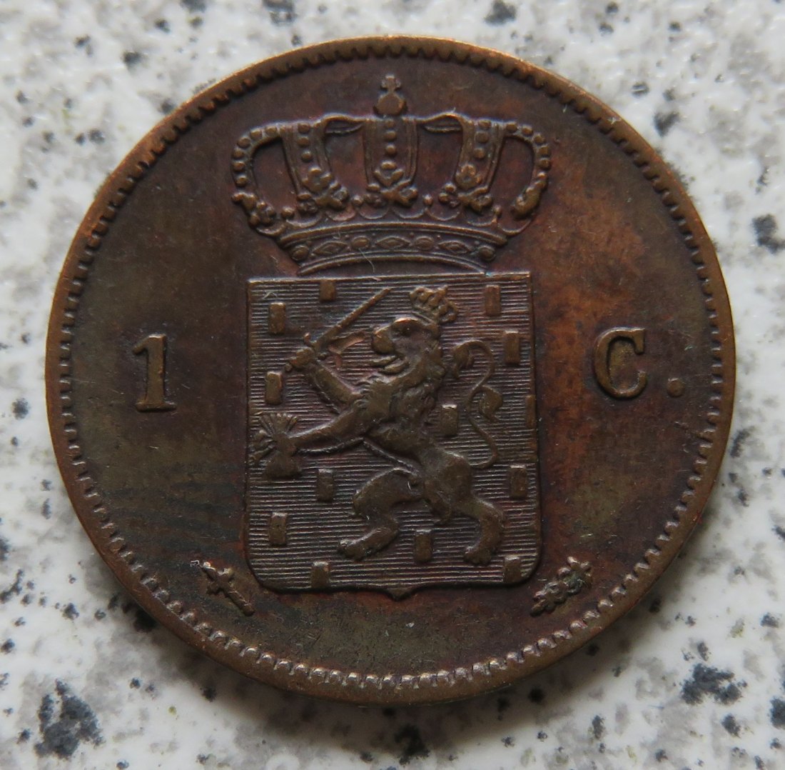  Niederlande 1 Cent 1863, besser   