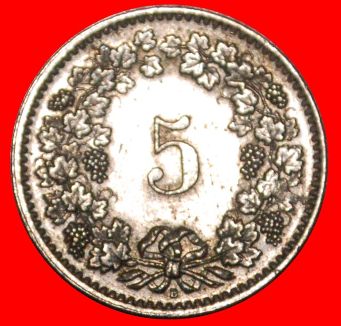  * LIBERTY (1879-2022): SWITZERLAND ★ 5 RAPPEN 1958B! DIES 1+B! LOW START! ★ NO RESERVE!   