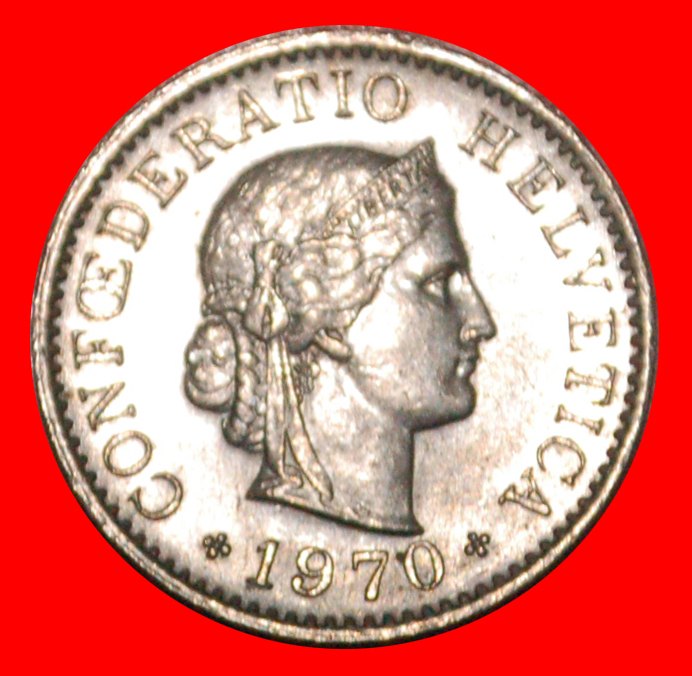 * LIBERTY (1879-2022): SWITZERLAND ★ 5 RAPPEN 1970! DIES 1+B! LOW START! ★ NO RESERVE!