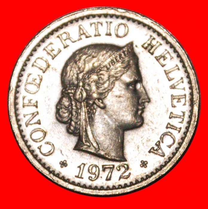 * LIBERTY (1879-2022): SWITZERLAND ★ 10 RAPPEN 1972! DIES 1+B!★LOW START! ★ NO RESERVE!